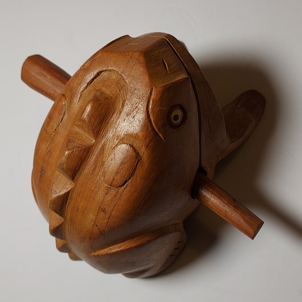 Wooden Frog Rasp Musical Instrument Percussion Hand Crafted - Picture 11 of 13